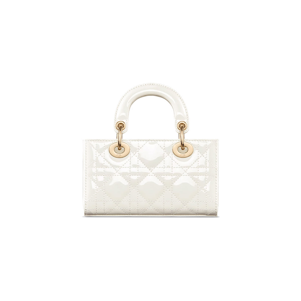 Dior Micro Lady D-Joy Bag in Patent Cannage Calfskin - Latte