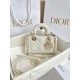 Dior Micro Lady D-Joy Bag in Patent Cannage Calfskin - Latte