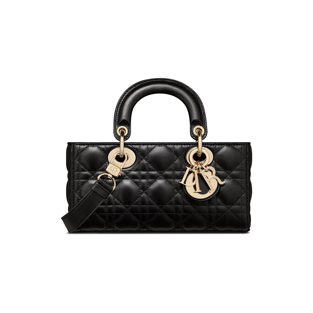 Dior Small Lady D-Joy Bag in Cannage Lambskin - Black