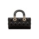 Dior Small Lady D-Joy Bag in Cannage Lambskin - Black