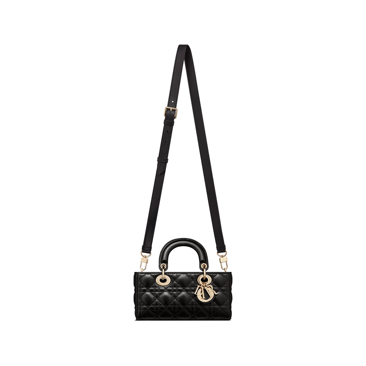 Dior Small Lady D-Joy Bag in Cannage Lambskin - Black