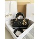 Dior Small Lady D-Joy Bag in Cannage Lambskin - Black