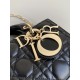 Dior Small Lady D-Joy Bag in Cannage Lambskin - Black