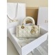 Dior Small Lady D-Joy Bag in Cannage Lambskin - Latte