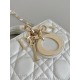 Dior Small Lady D-Joy Bag in Cannage Lambskin - Latte