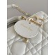 Dior Small Lady D-Joy Bag in Cannage Lambskin - Latte