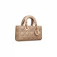 Dior Small Lady D-Joy Bag in Cannage Lambskin - Biscuit