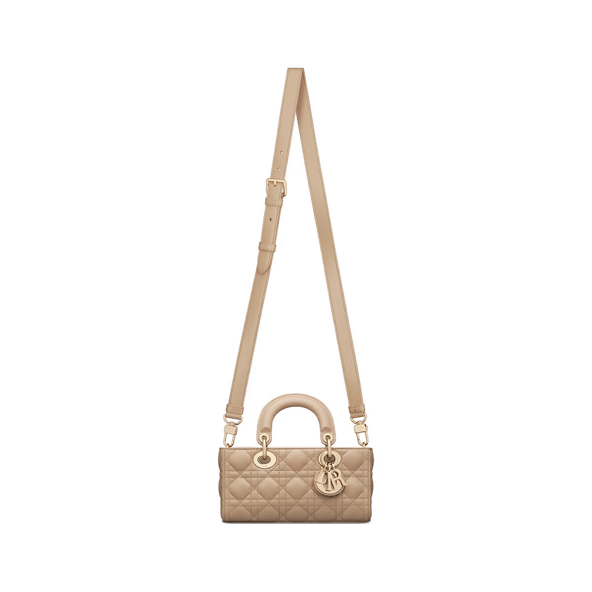 Dior Small Lady D-Joy Bag in Cannage Lambskin - Biscuit