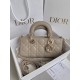 Dior Small Lady D-Joy Bag in Cannage Lambskin - Biscuit