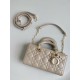 Dior Small Lady D-Joy Bag in Cannage Lambskin - Biscuit