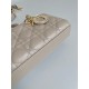 Dior Small Lady D-Joy Bag in Cannage Lambskin - Biscuit