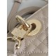 Dior Small Lady D-Joy Bag in Cannage Lambskin - Biscuit