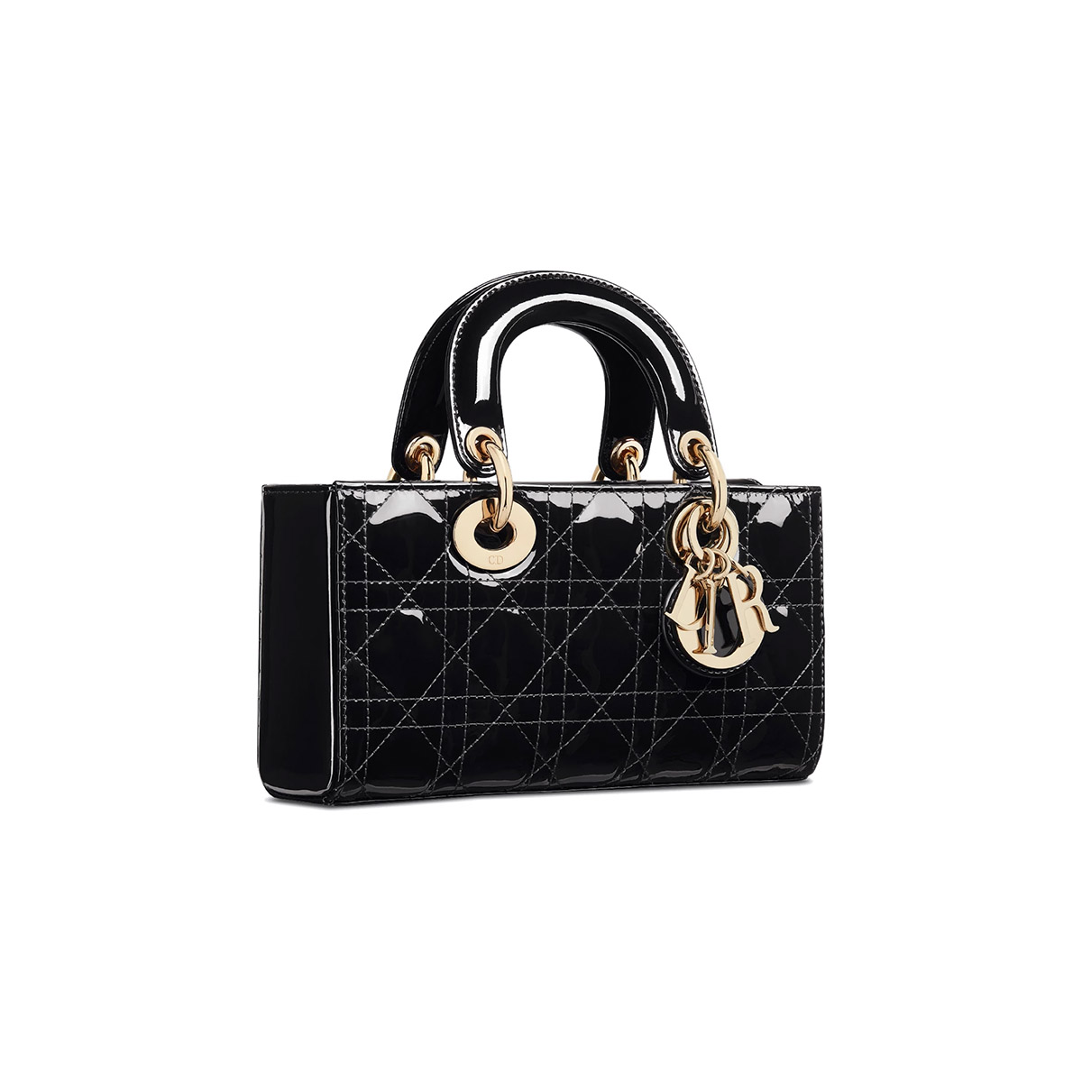 Dior Small Lady D-Joy Bag in Patent Cannage Calfskin - Black