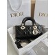 Dior Small Lady D-Joy Bag in Patent Cannage Calfskin - Black