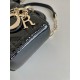 Dior Small Lady D-Joy Bag in Patent Cannage Calfskin - Black