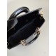 Dior Small Lady D-Joy Bag in Patent Cannage Calfskin - Black