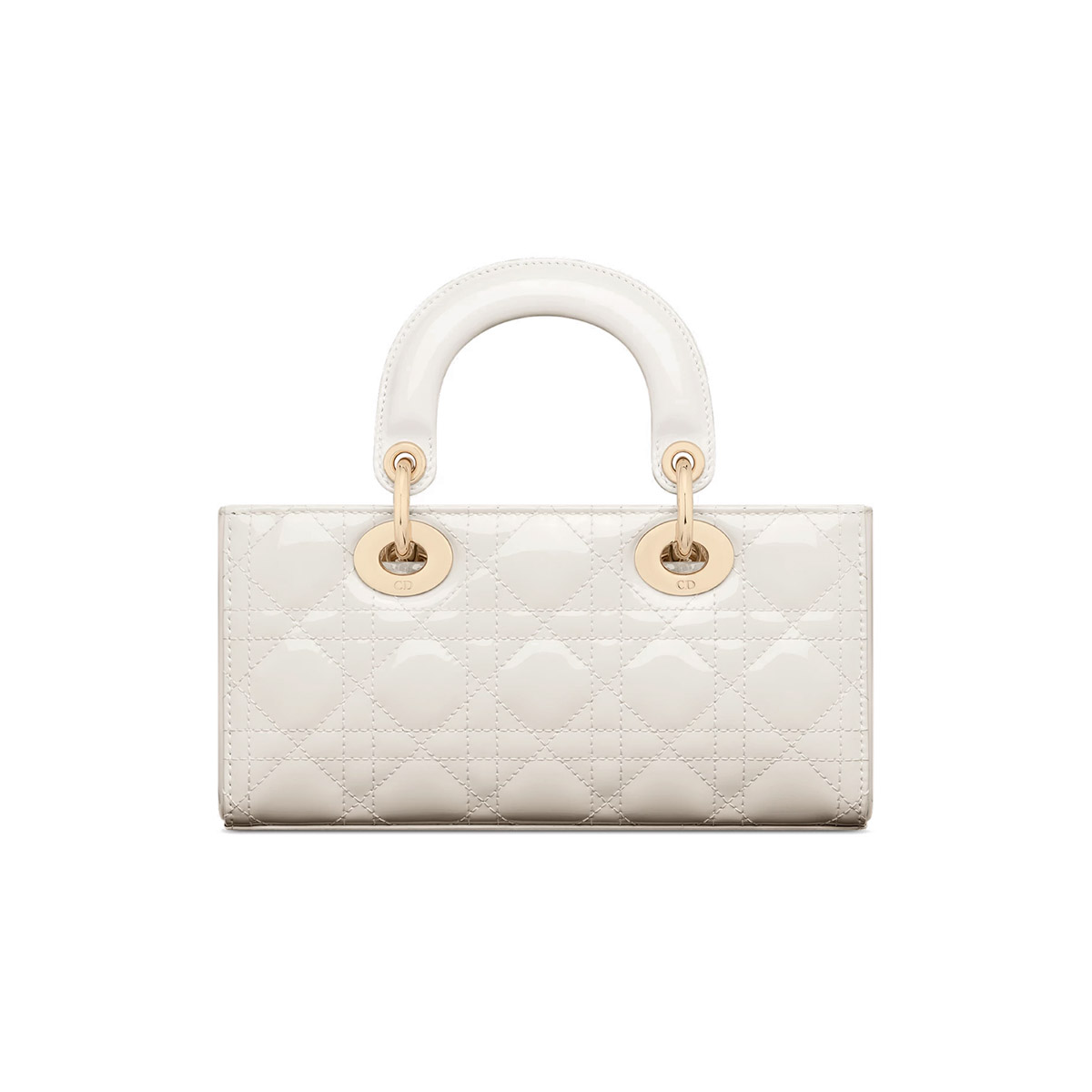 Dior Small Lady D-Joy Bag in Patent Cannage Calfskin - Latte