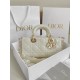 Dior Small Lady D-Joy Bag in Patent Cannage Calfskin - Latte