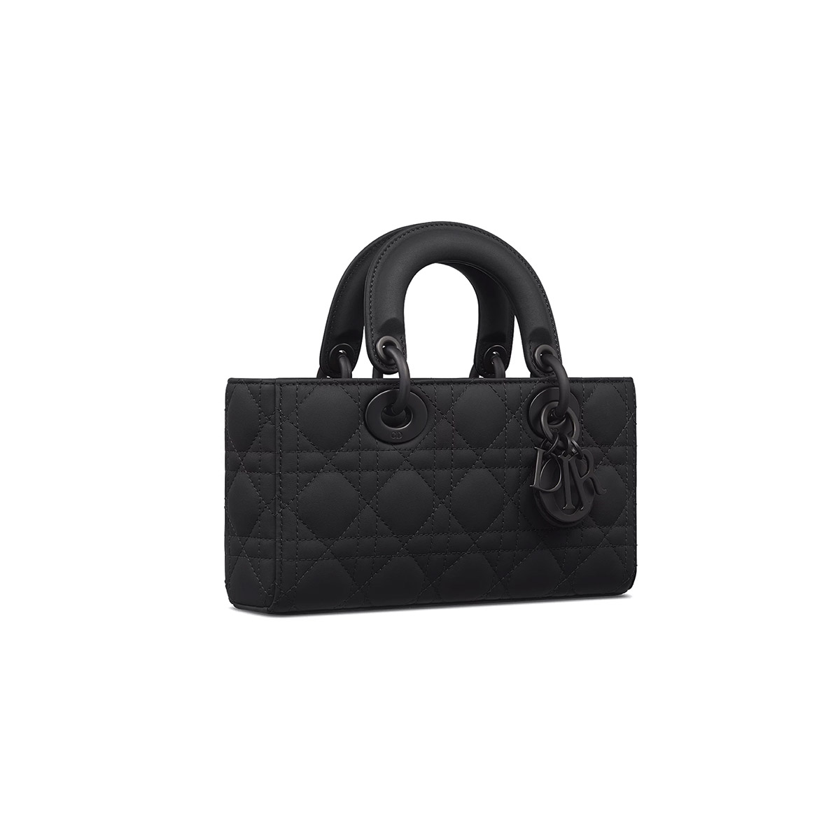 Dior Small Lady D-Joy Bag in Cannage Calfskin - Ultramatte Black 