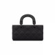 Dior Small Lady D-Joy Bag in Cannage Calfskin - Ultramatte Black 