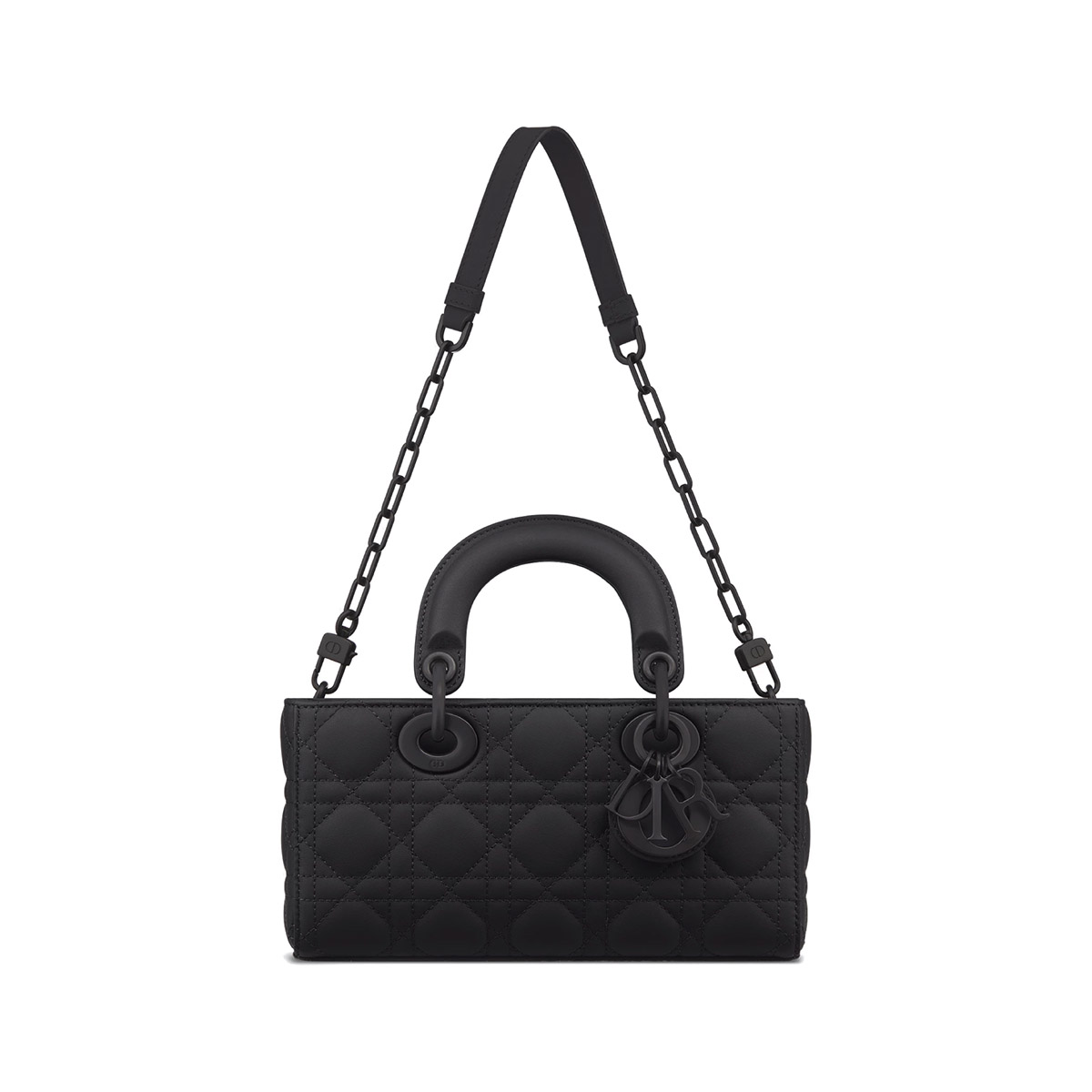 Dior Small Lady D-Joy Bag in Cannage Calfskin - Ultramatte Black 