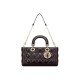 Dior Medium Lady D-Joy Bag in Cannage Lambskin - Black 