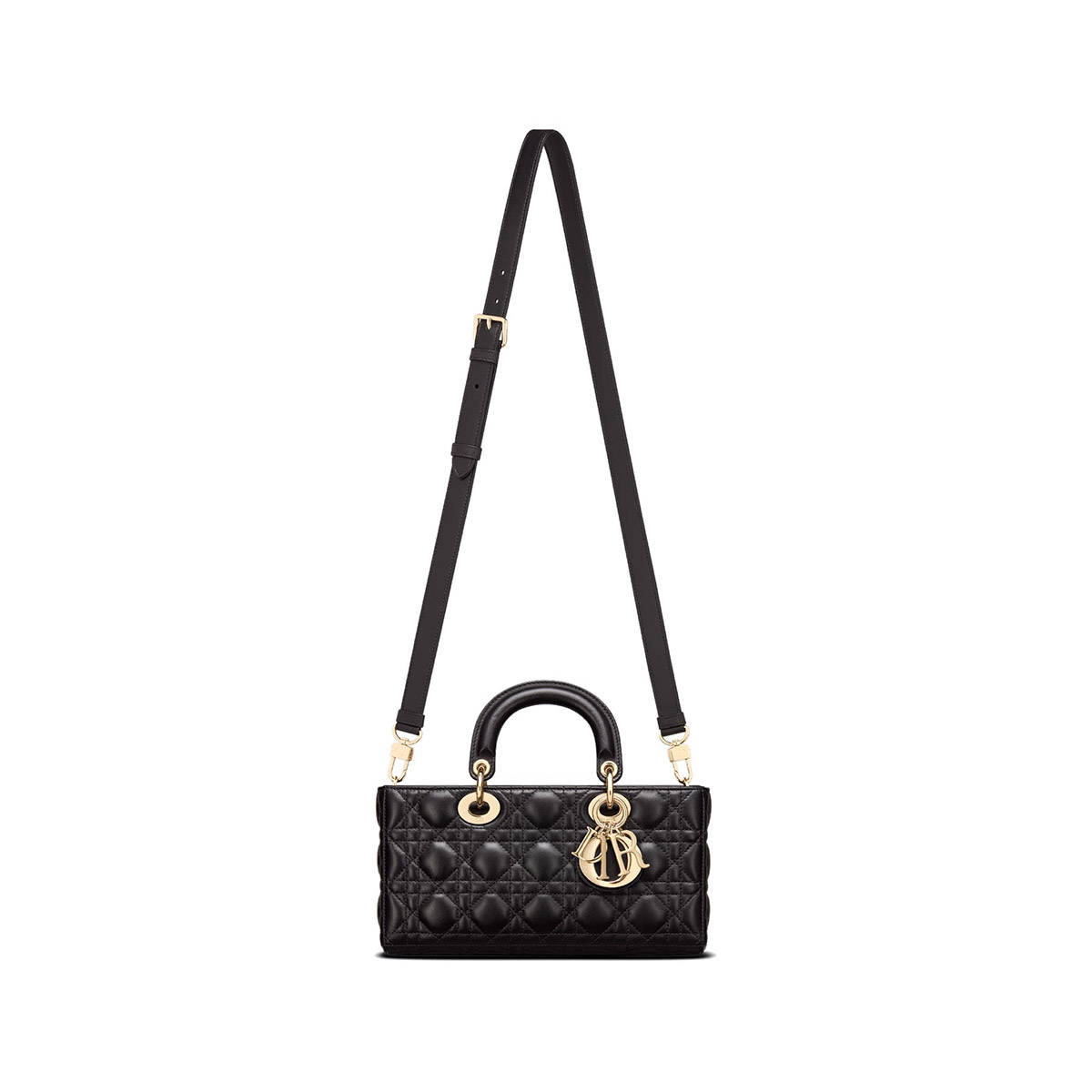 Dior Medium Lady D-Joy Bag in Cannage Lambskin - Black 