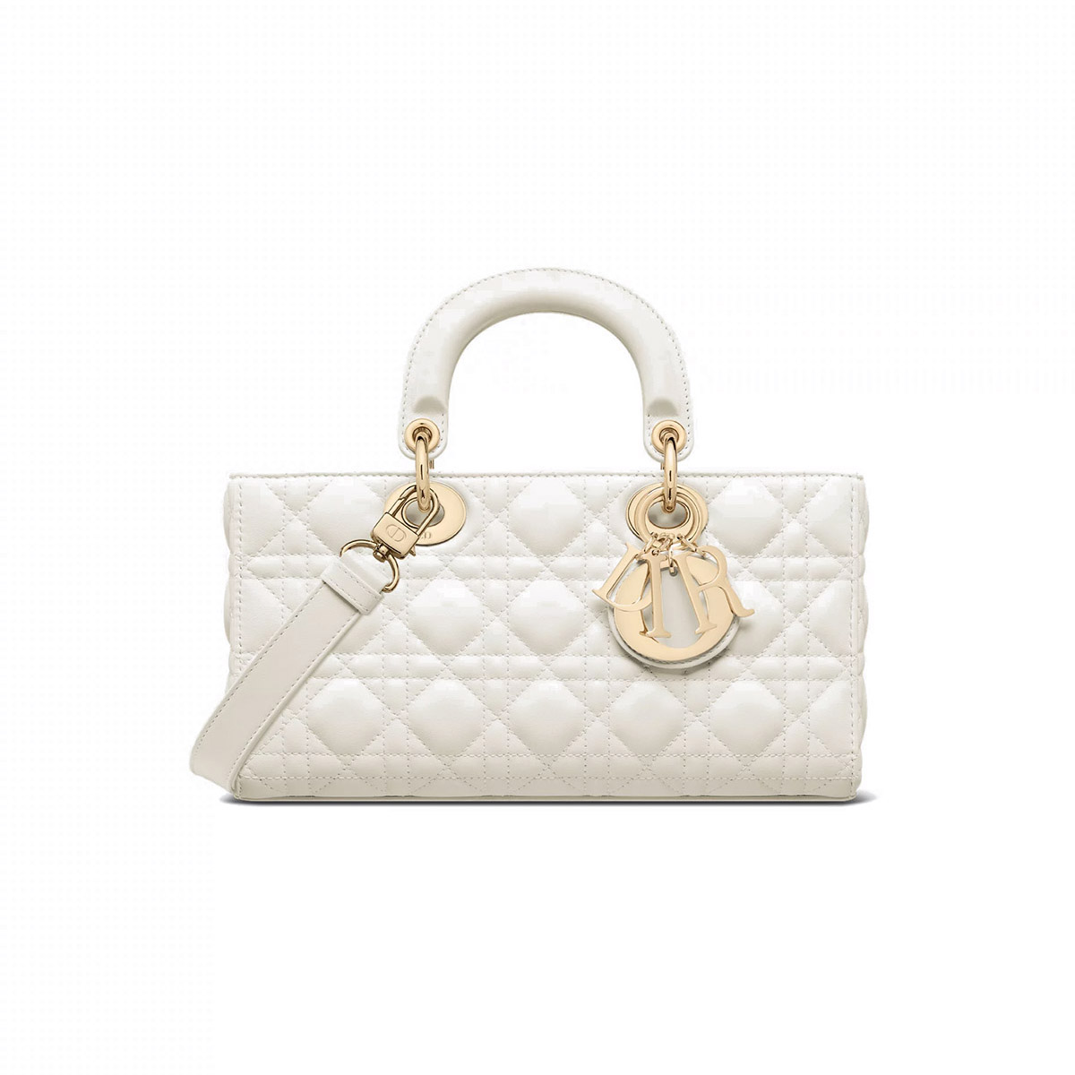 Dior Medium Lady D-Joy Bag in Cannage Lambskin - Latte