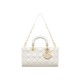 Dior Medium Lady D-Joy Bag in Cannage Lambskin - Latte