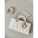 Dior Medium Lady D-Joy Bag in Cannage Lambskin - Latte