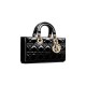 Dior Medium Lady D-Joy Bag in Patent Cannage Calfskin - Black