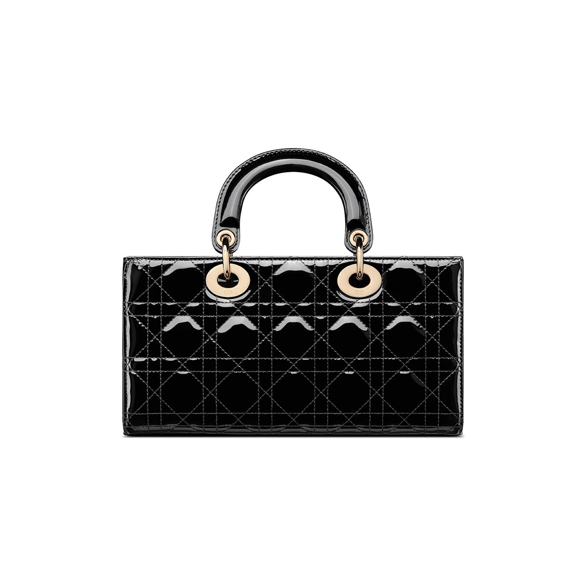 Dior Medium Lady D-Joy Bag in Patent Cannage Calfskin - Black