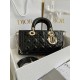 Dior Medium Lady D-Joy Bag in Patent Cannage Calfskin - Black