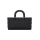 Dior Medium Lady D-Joy Bag in Cannage Calfskin - Ultramatte Black 