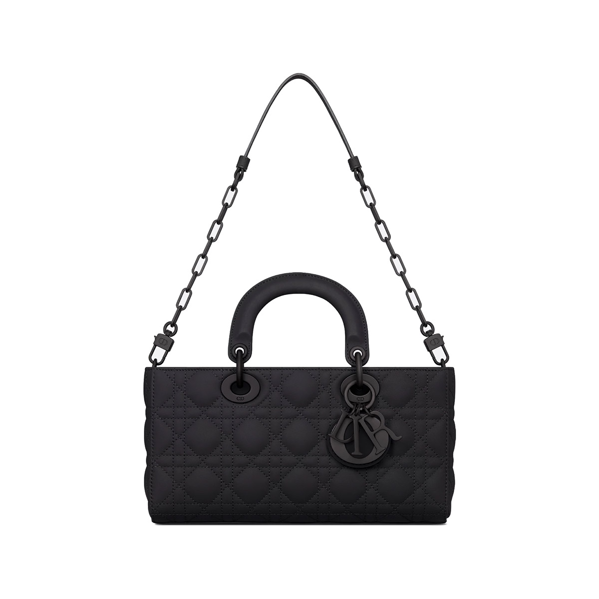 Dior Medium Lady D-Joy Bag in Cannage Calfskin - Ultramatte Black 