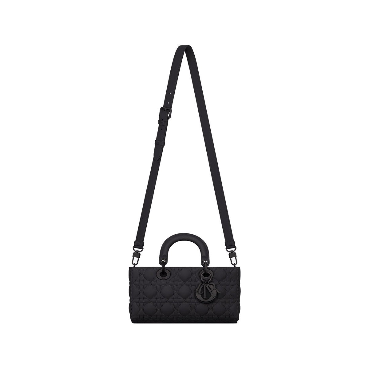 Dior Medium Lady D-Joy Bag in Cannage Calfskin - Ultramatte Black 