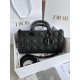 Dior Medium Lady D-Joy Bag in Cannage Calfskin - Ultramatte Black 