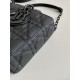 Dior Medium Lady D-Joy Bag in Cannage Calfskin - Ultramatte Black 