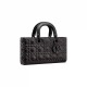 Dior Medium Lady D-Joy Bag in Diamond Motif Cannage Calfskin - Ultramatte Black 