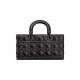 Dior Medium Lady D-Joy Bag in Diamond Motif Cannage Calfskin - Ultramatte Black 