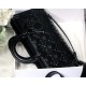 Dior Medium Lady D-Joy Bag in Diamond Motif Cannage Calfskin - Ultramatte Black 