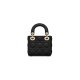 Dior Micro Lady Dior Bag in Cannage Lambskin - Black