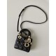 Dior Micro Lady Dior Bag in Cannage Lambskin - Black