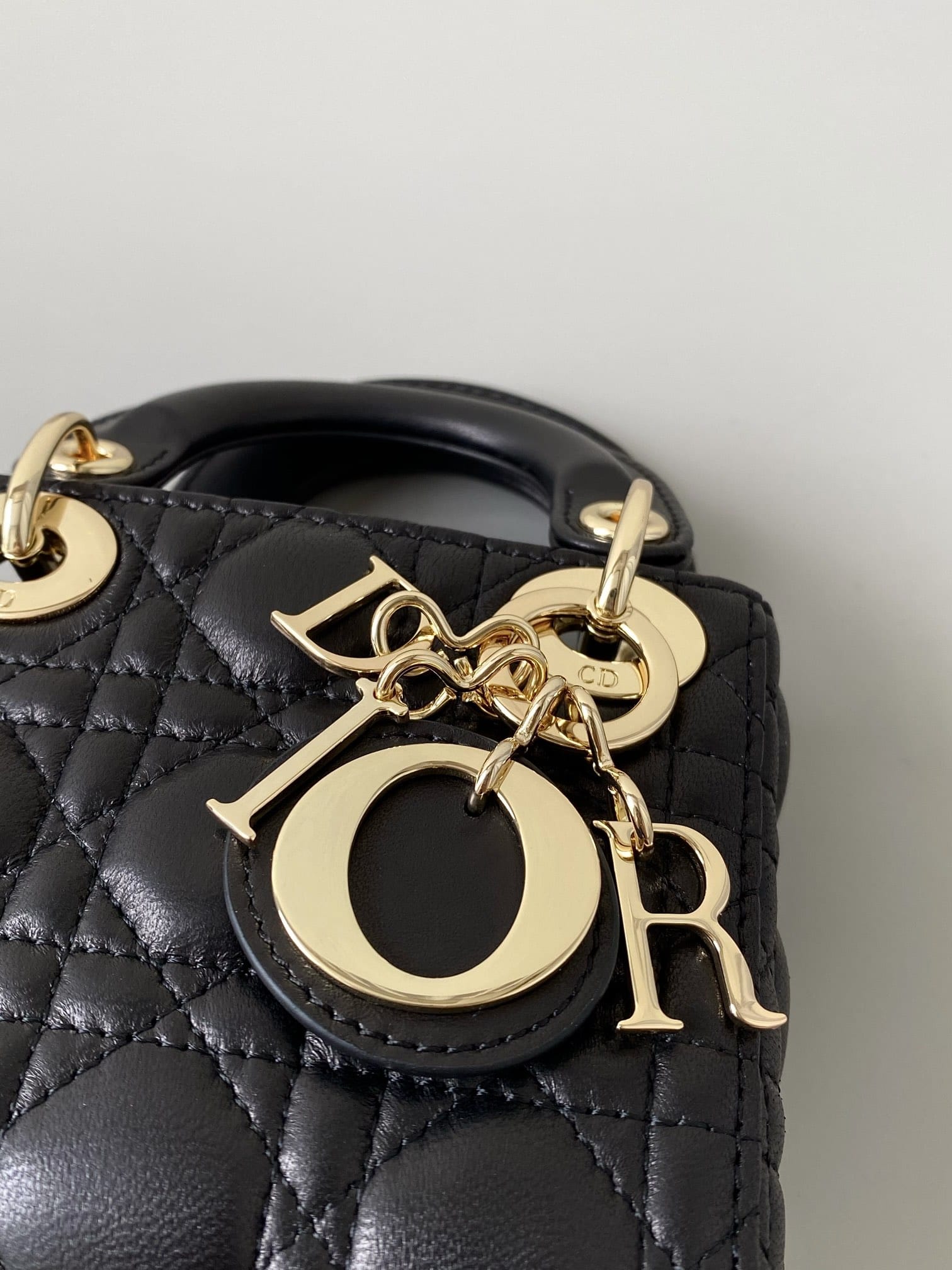 Dior Micro Lady Dior Bag in Cannage Lambskin - Black