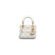 Dior Micro Lady Dior Bag in Cannage Lambskin - Latte