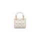 Dior Micro Lady Dior Bag in Cannage Lambskin - Latte