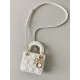 Dior Micro Lady Dior Bag in Cannage Lambskin - Latte