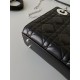 Dior Mini Lady Dior Bag in Cannage Lambskin - Black & Silver