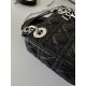 Dior Mini Lady Dior Bag in Cannage Lambskin - Black & Silver