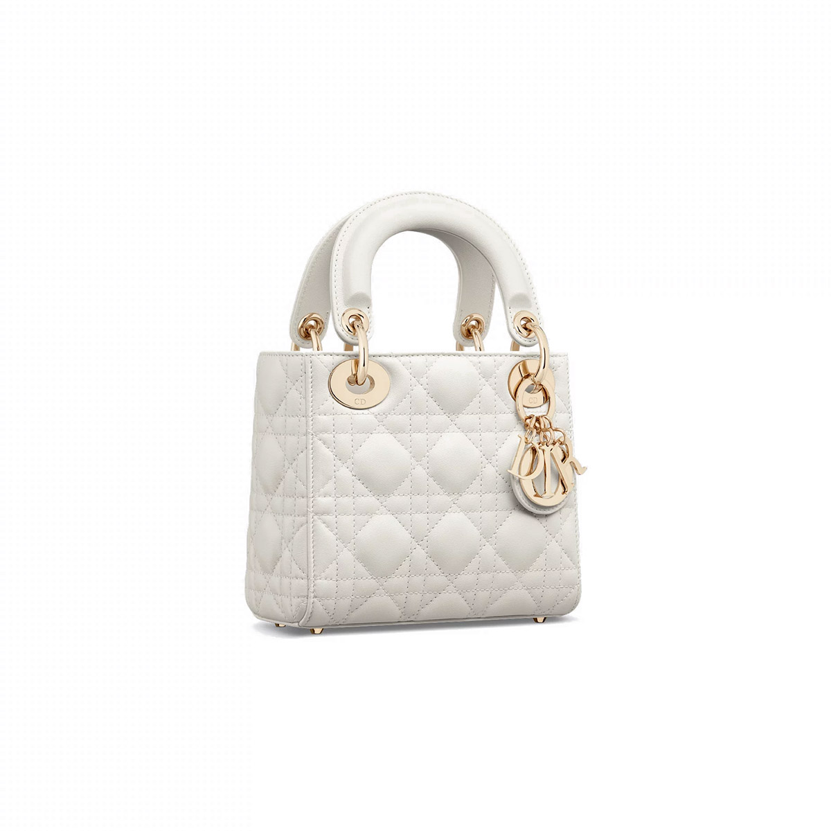 Dior Mini Lady Dior Bag in Cannage Lambskin - Latte